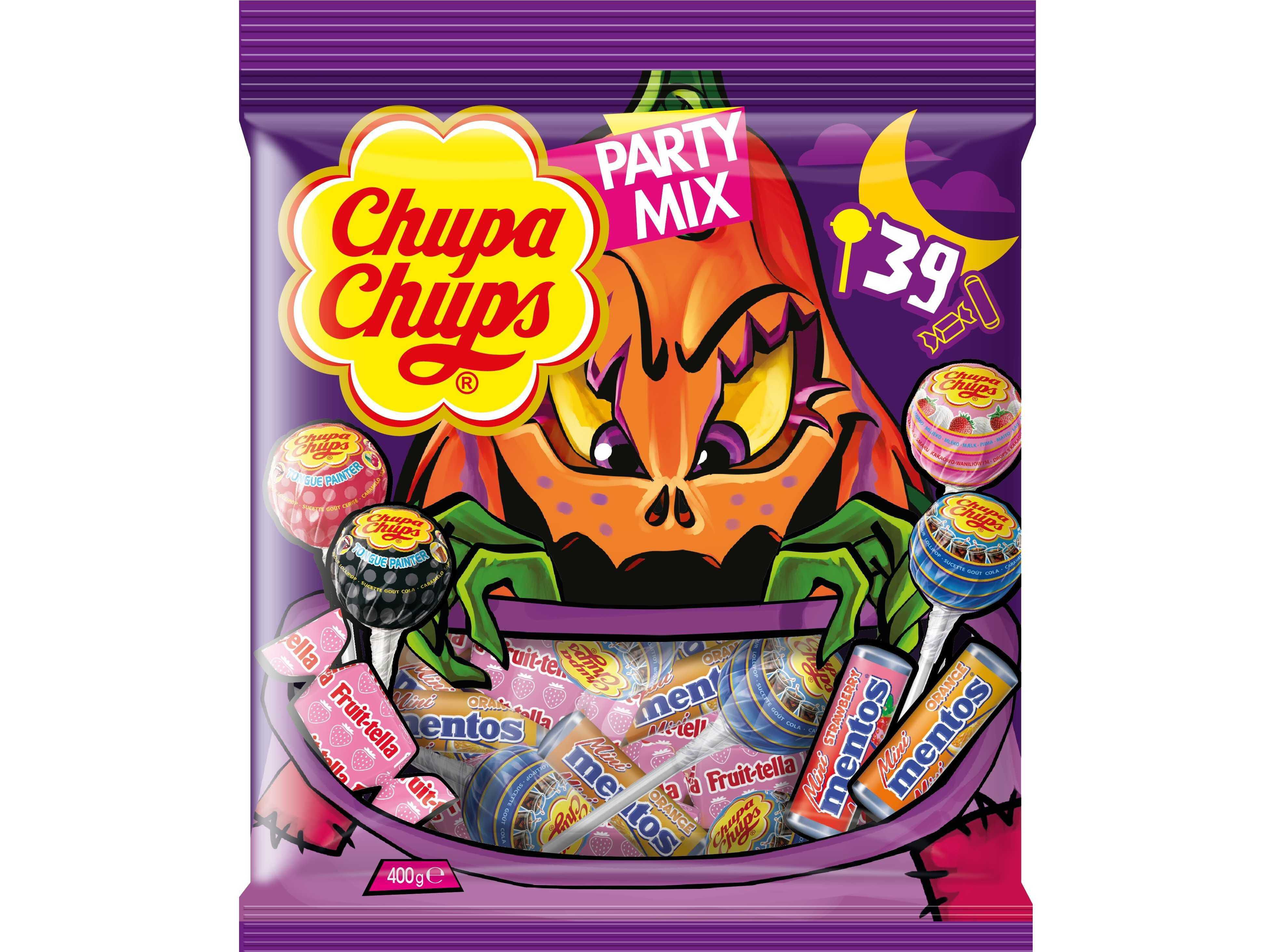 SORTIDO CHUPA CHUPS PARTY MIX HALLOWEEN 400GR image number 1