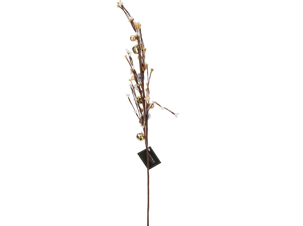 RAMO DE NATAL DOURADO / BRANCO 60CM image number 0