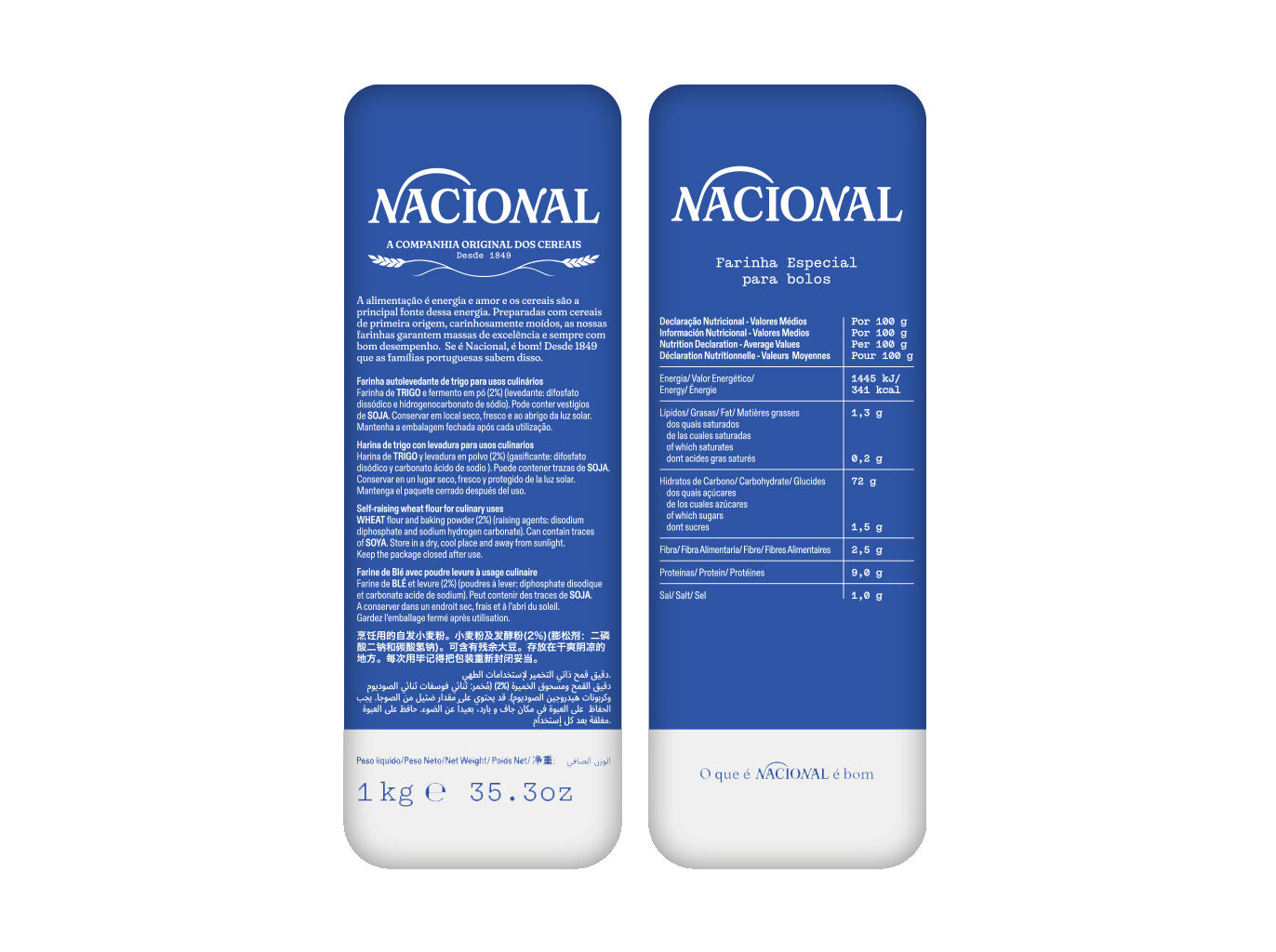 FARINHA DE TRIGO NACIONAL P/BOLOS 1KG image number 1