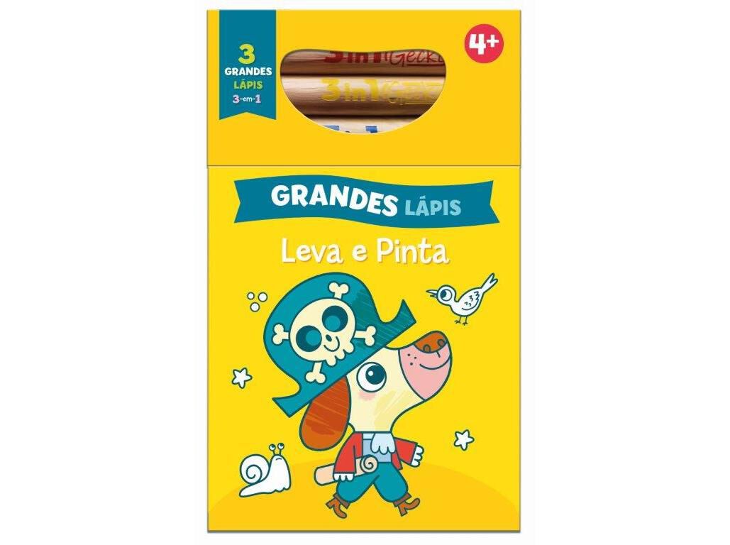 LIVRO LEVA E PINTA COM GRANDES L&Aacute;PIS AMARELO-C&Atilde;O image number 0