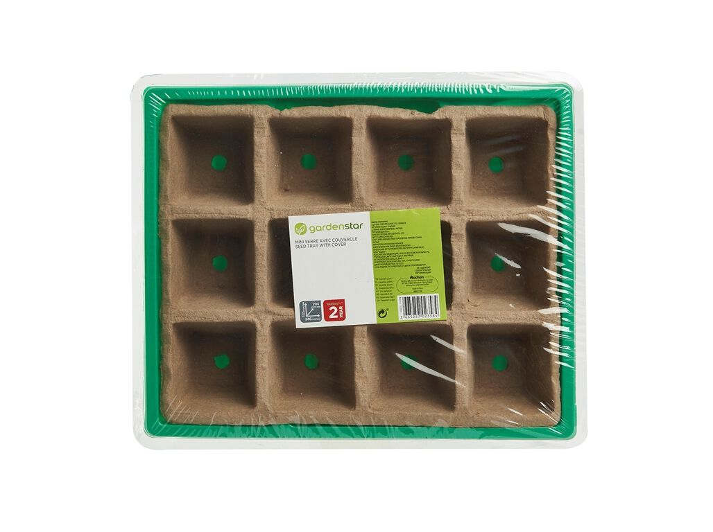 TABULEIRO PARA SEMENTES GARDENSTAR 12 C&Eacute;LULAS 20.5X15X11CM
