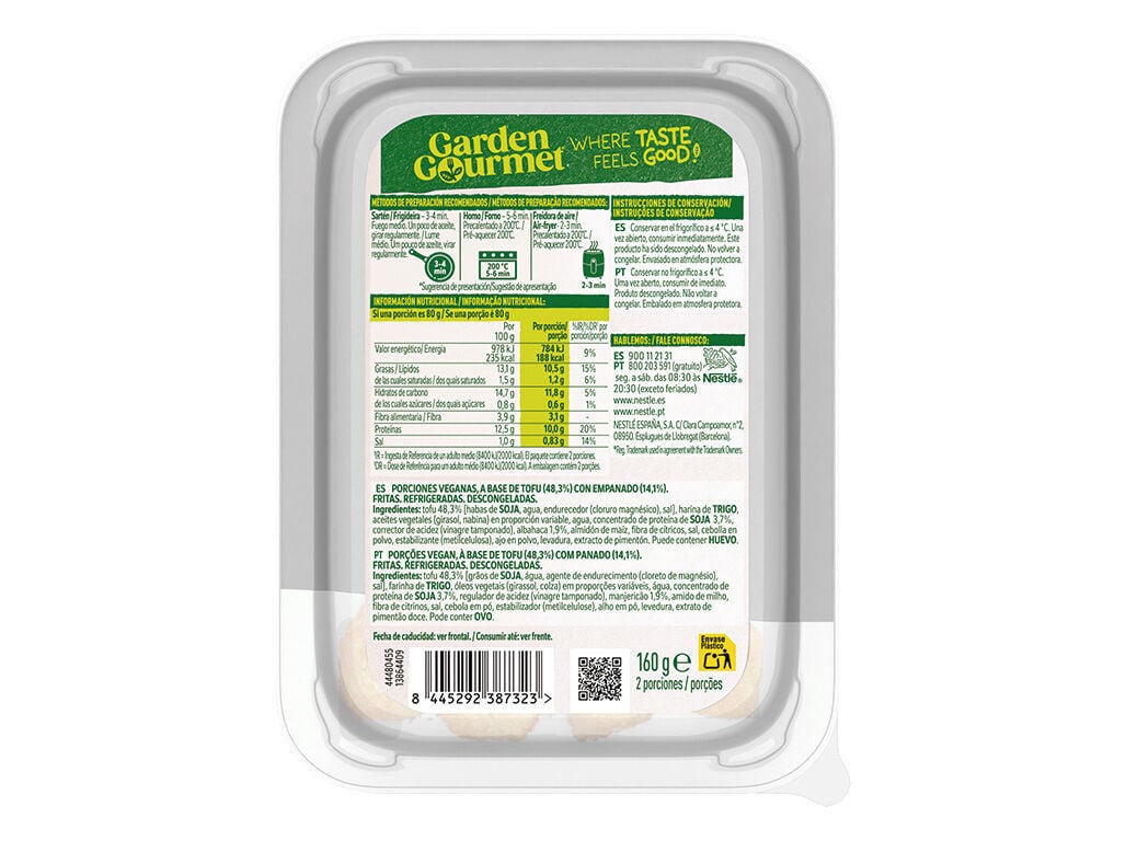 REFEI&Ccedil;&Otilde;ES GARDEN GOURMET CRUNCHY TOFU 160G image number 1