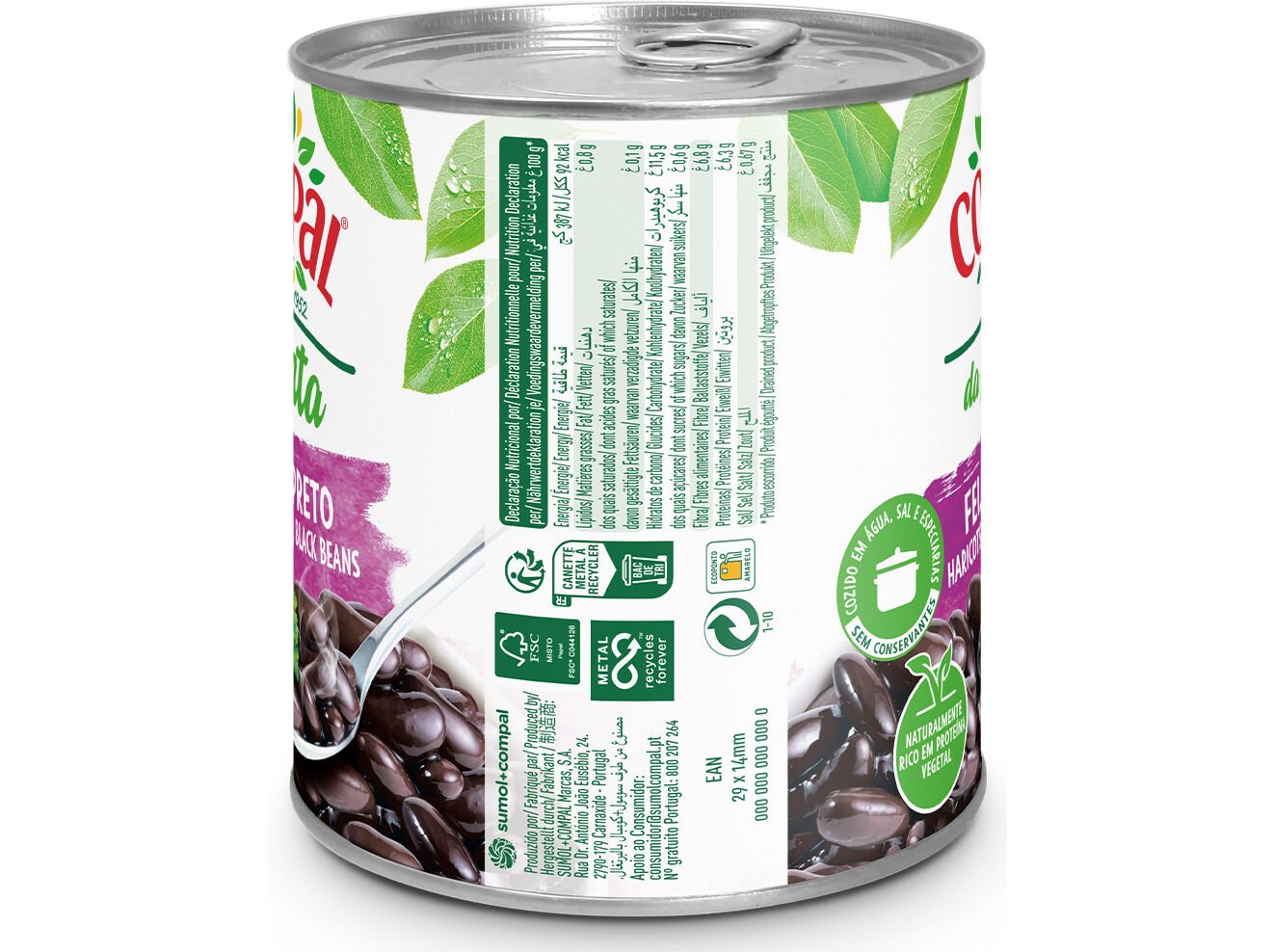 FEIJ&Atilde;O COMPAL DA HORTA PRETO 845G image number 1