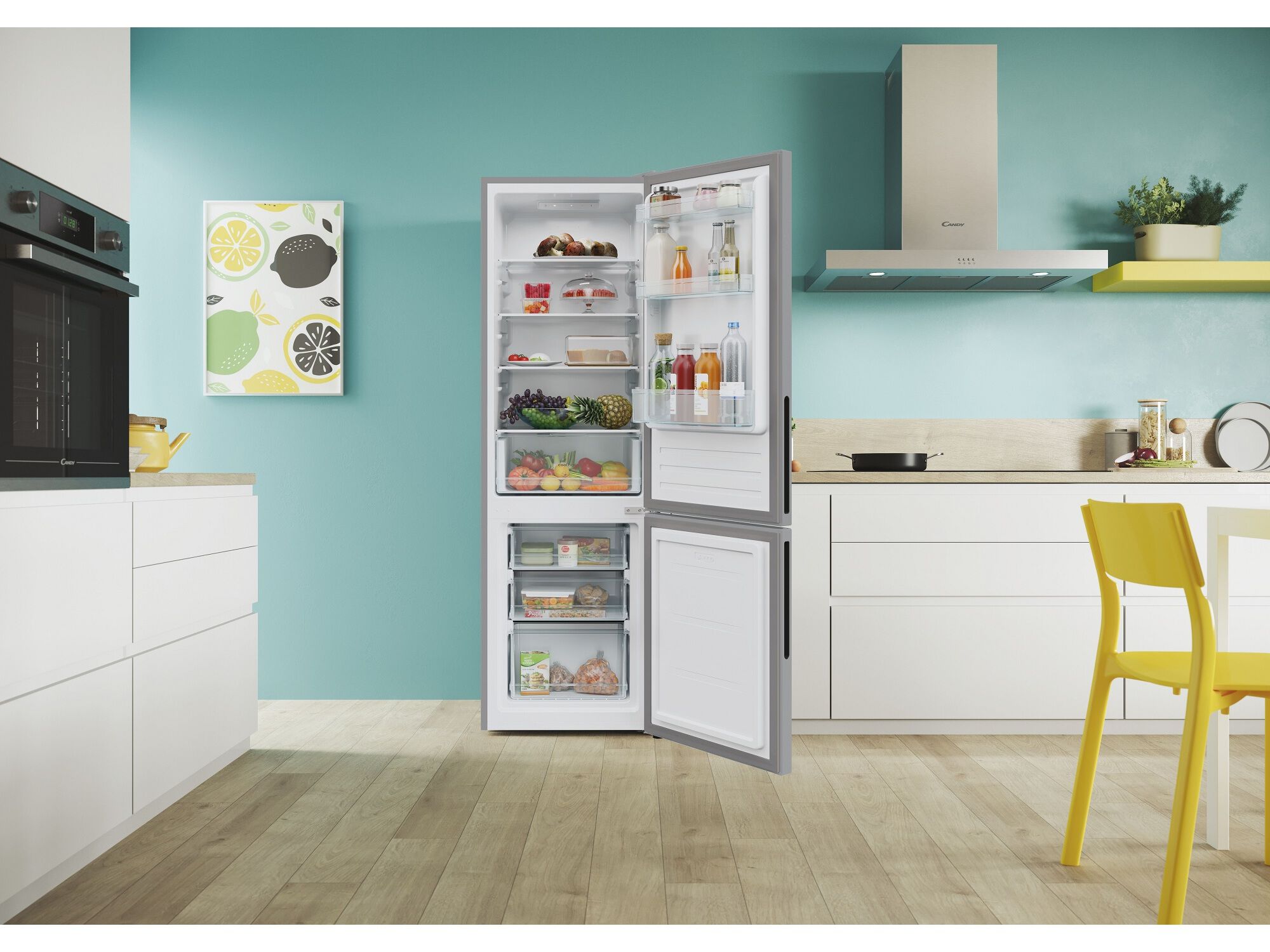 FRIGOR&Iacute;FICO COMBINADO CANDY CCT3L517ES LOW FROST E 214L SILVER image number 7
