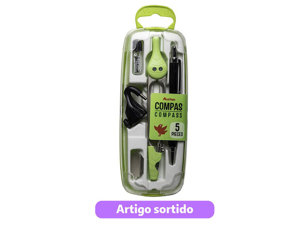 COMPASSO AUCHAN COM 5 PE&Ccedil;AS CORES SORTIDAS image number 3