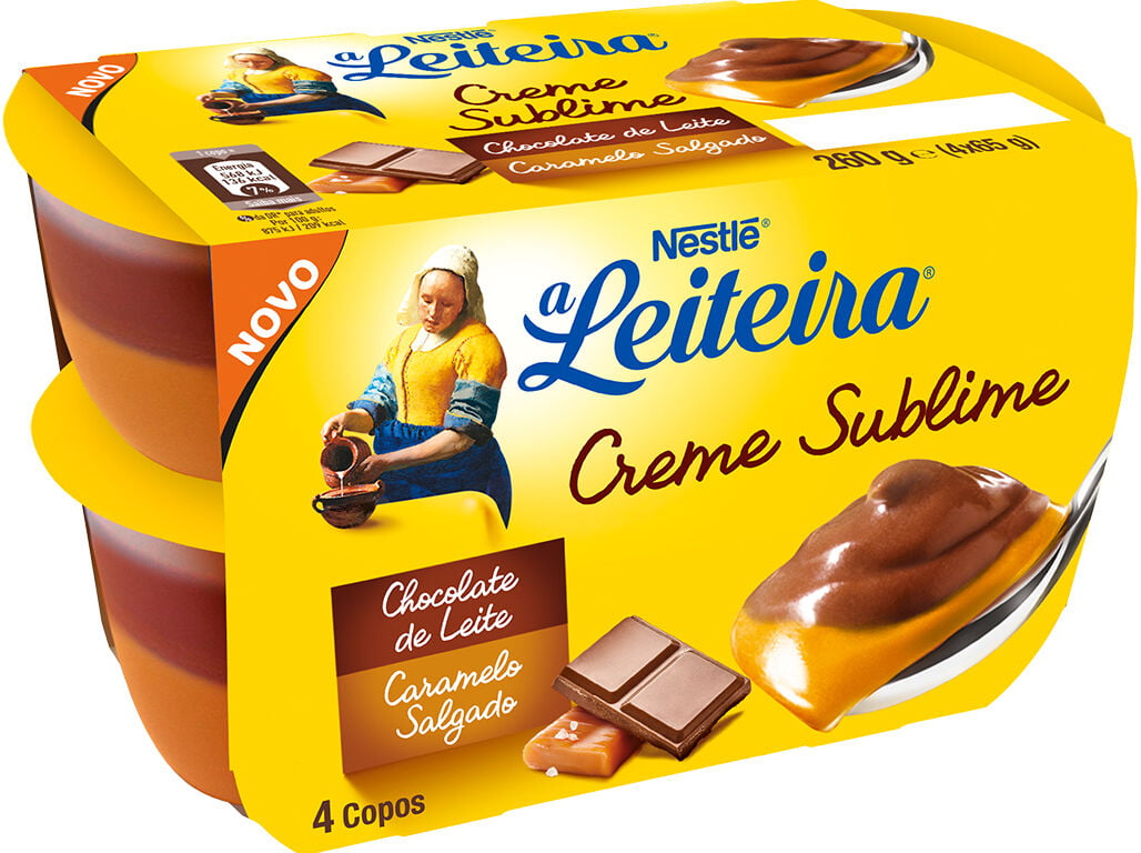SOBREMESA A LEITEIRA CHOCOLATE /CARAMELO 4X65G image number 0