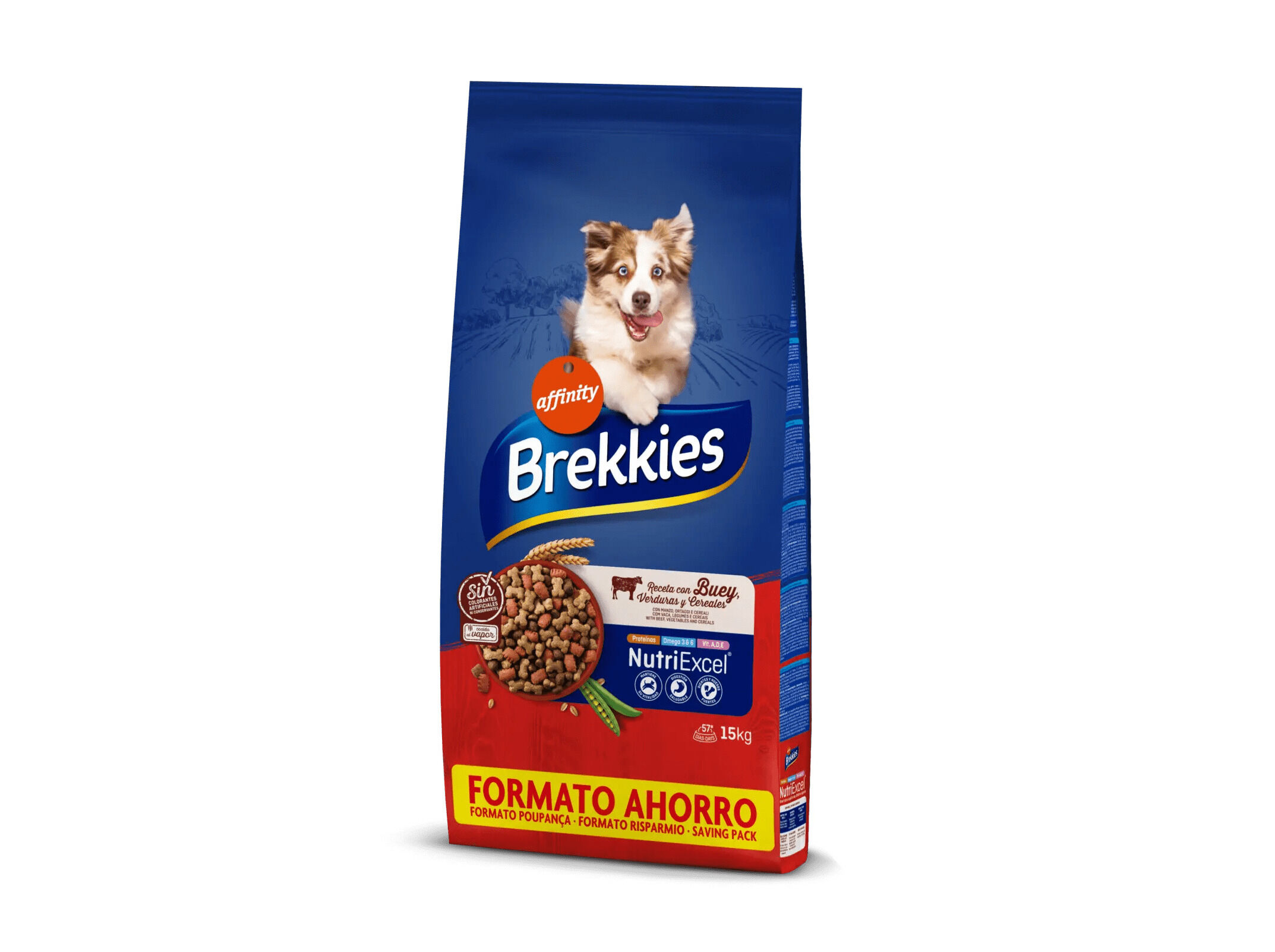 RA&Ccedil;&Atilde;O PARA C&Atilde;O BREKKIES COM VACA 15KG