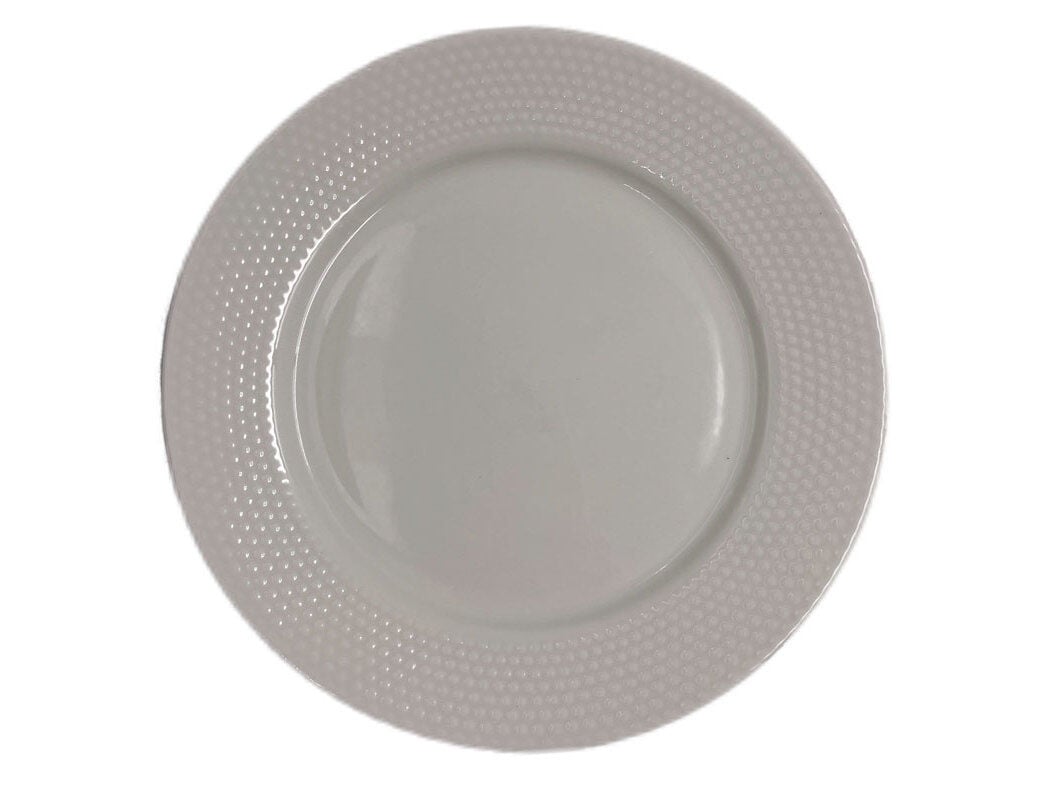 PRATO DE SOBREMESA DOTTY ACTUEL BRANCO PORCELANA &Oslash;19CM image number 0