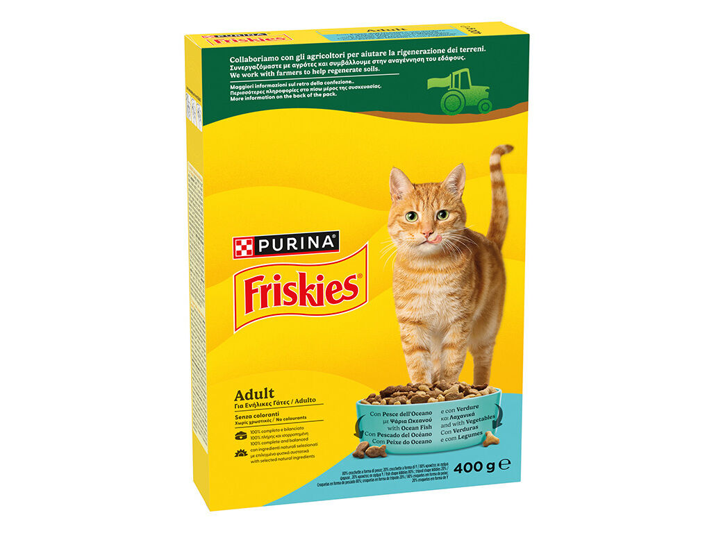 RA&Ccedil;&Atilde;O PARA GATO FRISKIES COM ATUM E LEGUMES 400G image number 1
