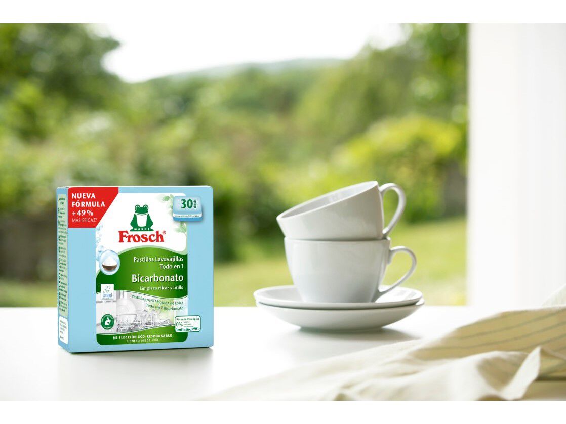 DETERGENTE LOI&Ccedil;A M&Aacute;QUINA ECOLABEL ALL-IN-1 BICARBONATO FROSCH 30 PASTILHAS image number 2