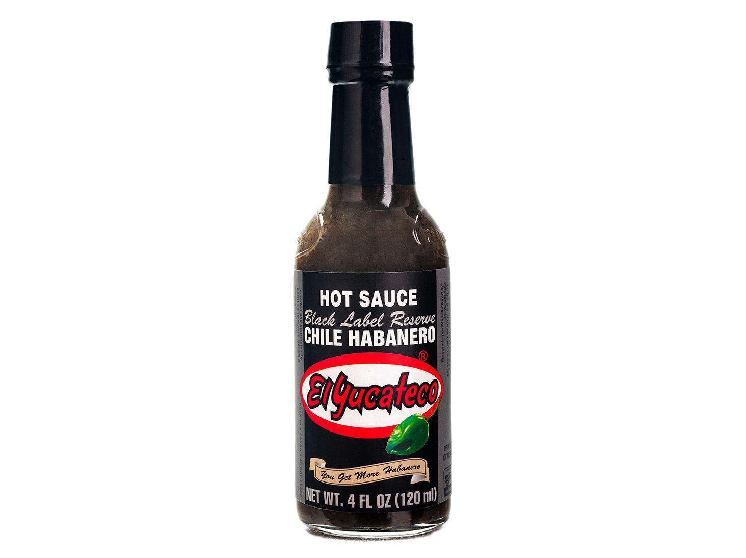 MOLHO NEGRO EL YUCATECO PIMENTA HABANERO PICANTE 120ML