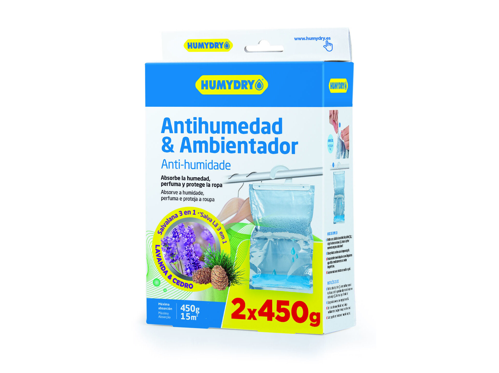 CABIDE ANTI HUMIDADE HUMYDRY SALVA L&Atilde; 2X450G