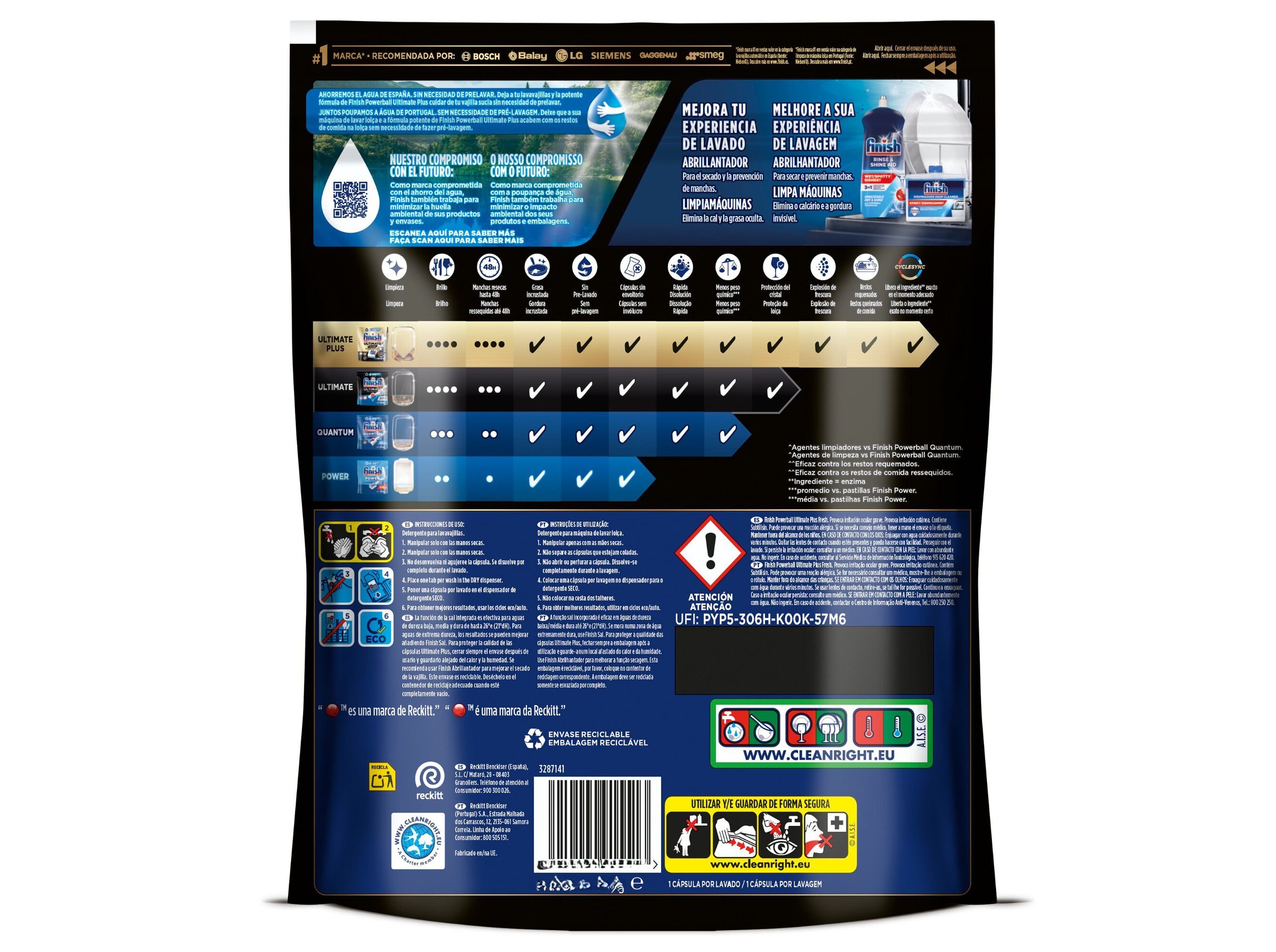 DET. LOI&Ccedil;A M&Aacute;QUINA FINISH ULTIMATE PLUS 29PASTILHAS image number 1