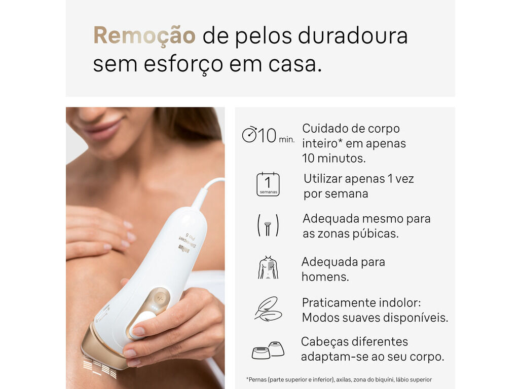DEPILADORA IPL LUZ PULSADA BRAUN SILK EXPERT S5 PL5152 image number 7