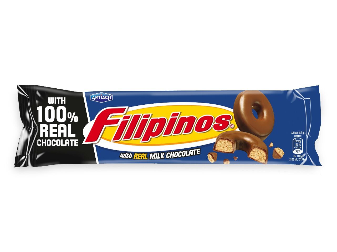 BOLACHA FILIPINOS ARTIACH CHOCOLATE LEITE 120G image number 0