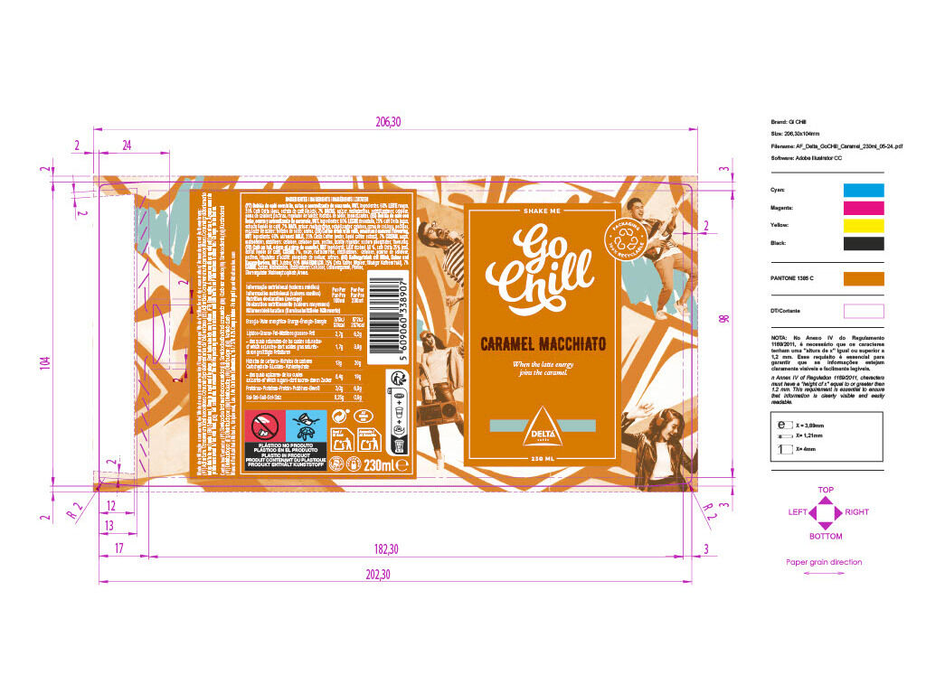 BEBIDA LACTEA GO CHILL DELTA CARAMEL MACCHIATO 243ML image number 2