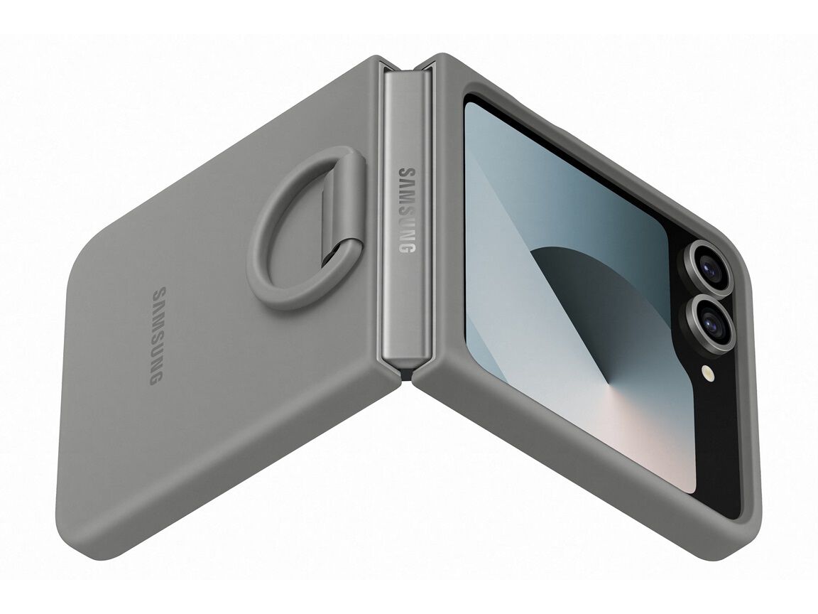CAPA SILICONE SAMSUNG C/ANEL GALAXY Z FLIP6 CINZA image number 5