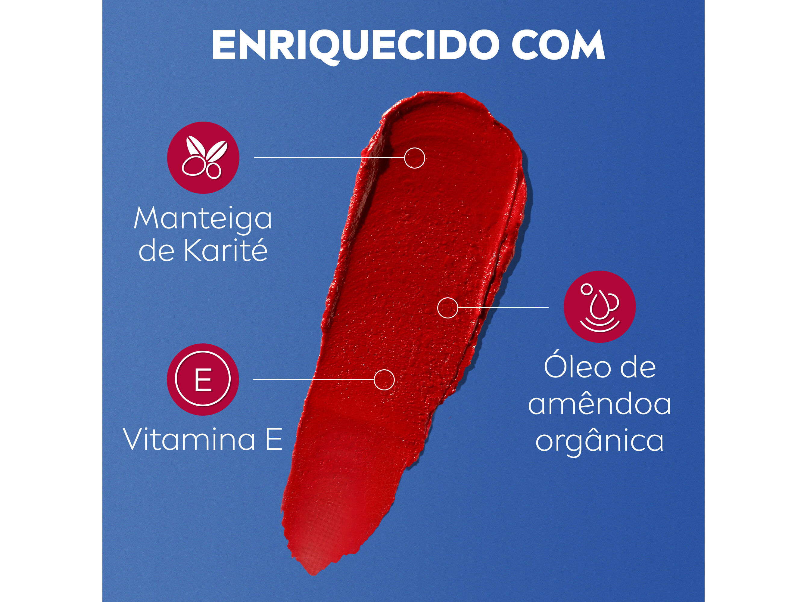 BATOM LABELLO CARING BEAUTY RED 1 UN image number 1