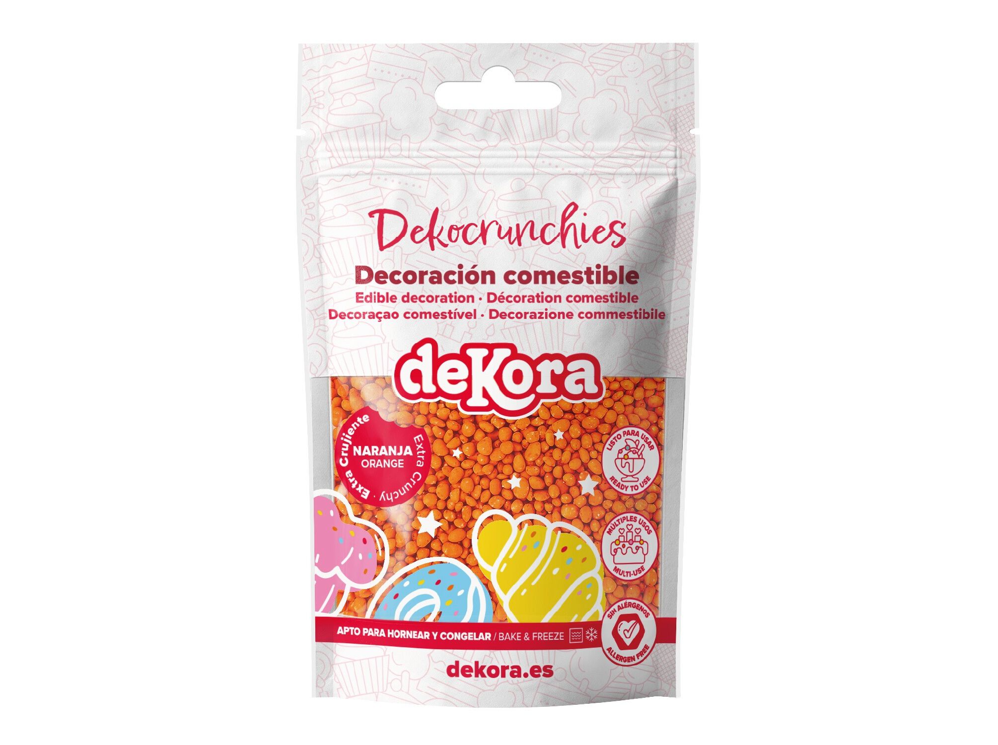 DEKOCRUNCHIES DEKORA LARANJA 100G image number 0