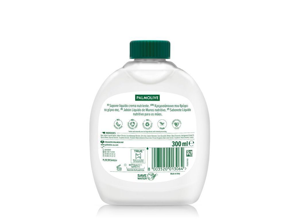 SABONETE L&Iacute;QUIDO PALMOLIVE LEITE & AM&Ecirc;NDOA 300ML image number 1