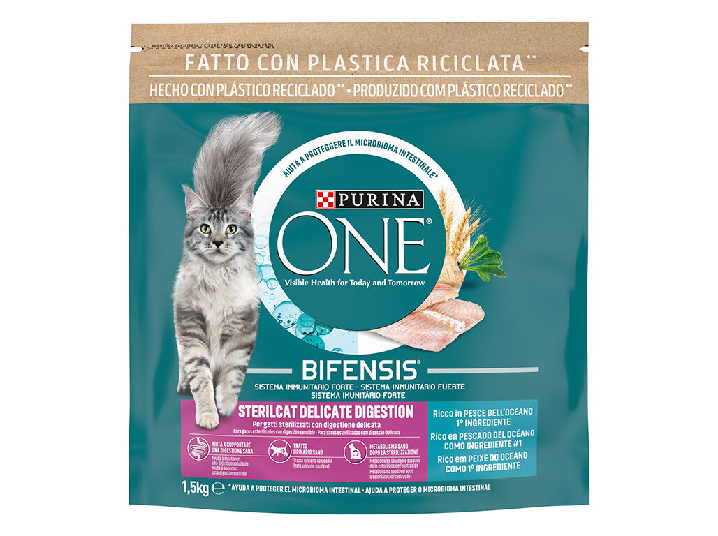 RA&Ccedil;&Atilde;O PARA GATO PURINA ONE STERIL DELICATE 1.5KG image number 1