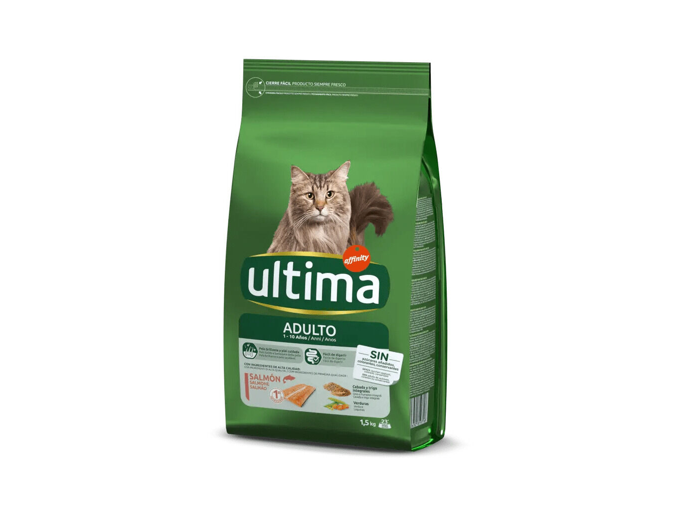 RA&Ccedil;&Atilde;O PARA GATO ULTIMA COM SALMAO E ARROZ 1.5KG image number 0