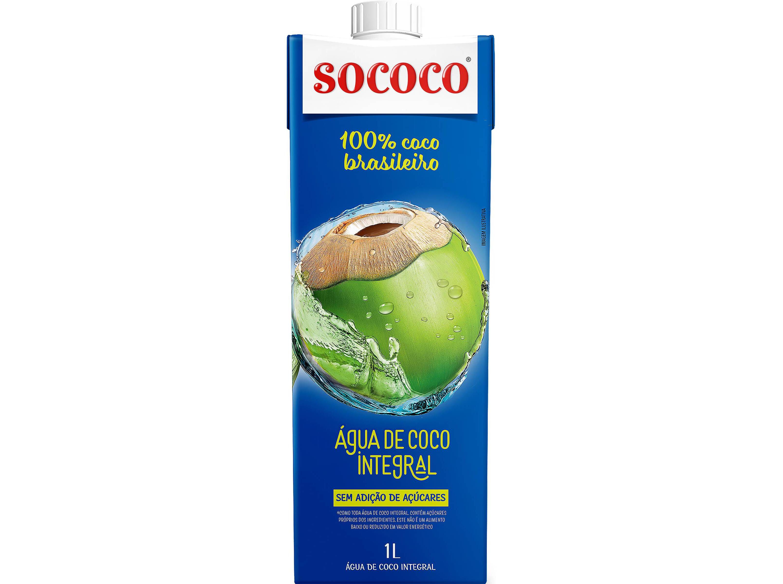 &Aacute;GUA DE COCO SOCOCO INTEGRAL 1L image number 1