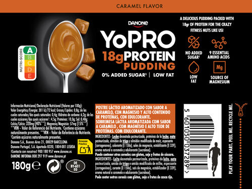 Pudim Yopro Caramelo 180g | Auchan