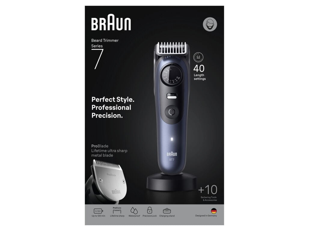 APARADOR DE BARBA BRAUN BT7540 SERIES 7 COM 40 AJUSTES image number 1