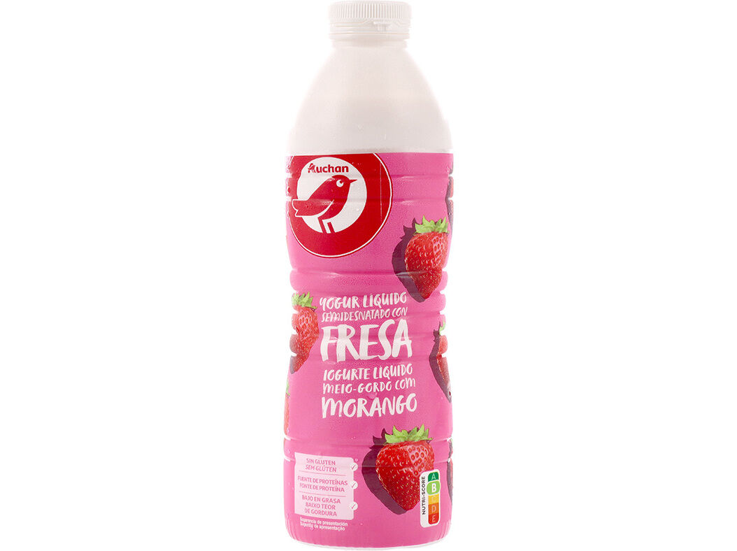 IOGURTE AUCHAN L&Iacute;QUIDO MORANGO 1KG