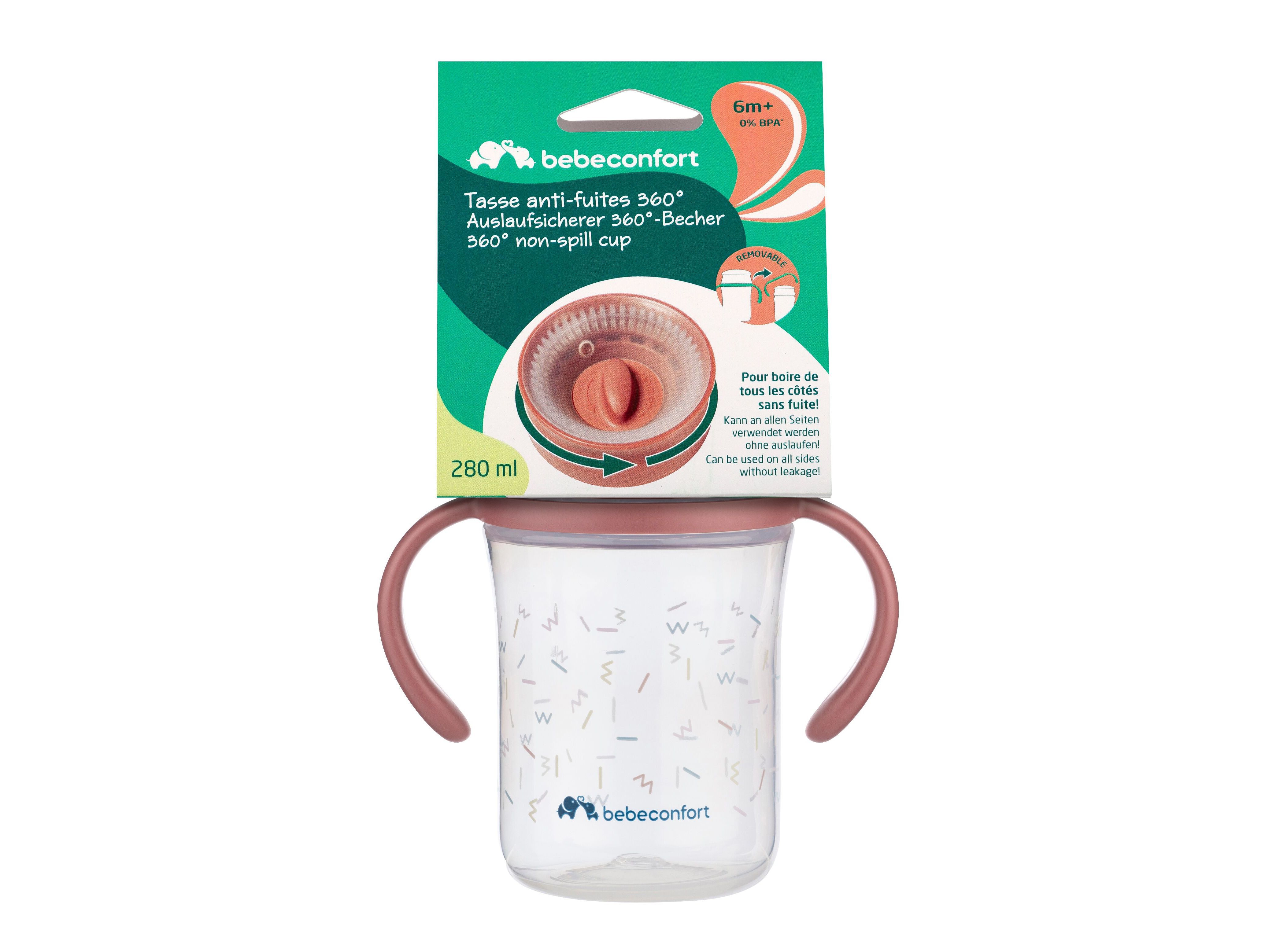 COPO ANTI-FUGA B&Eacute;B&Eacute;CONFORT ROSA 280ML/6M+
