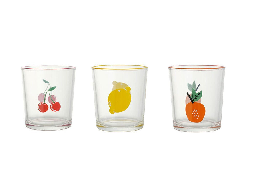 SET 3 COPOS VIDRO ACTUEL FRUTAS 25CL image number 0