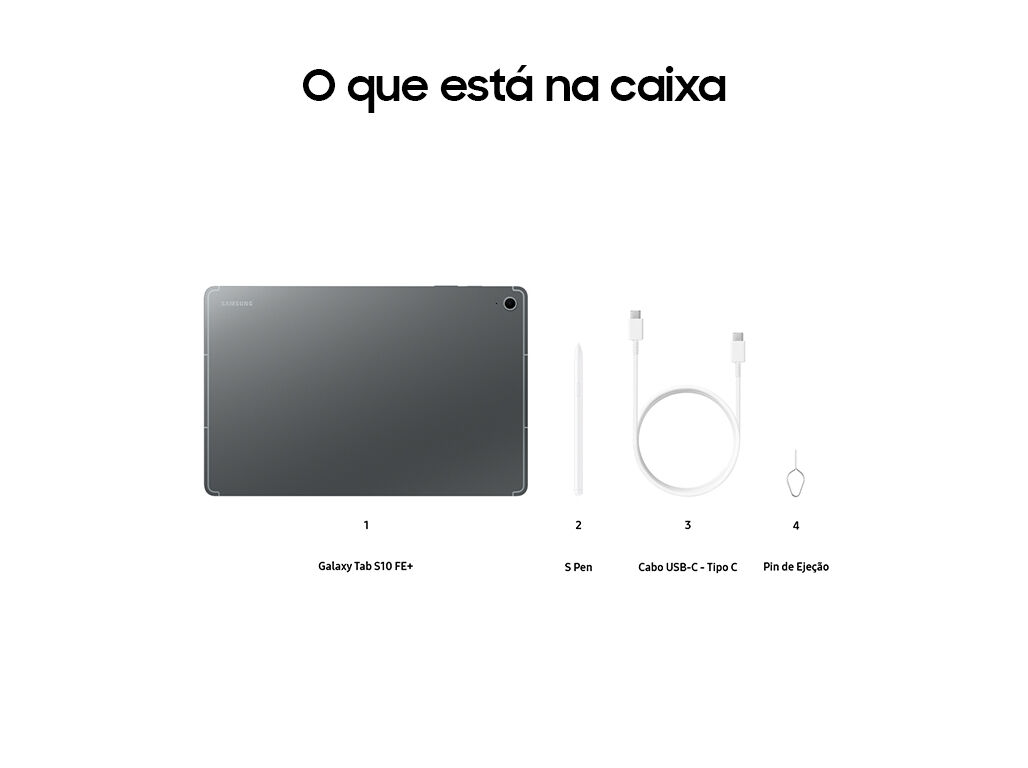 TABLET SAMSUNG GALAXY TAB S10 FE+ CINZA 128GB image number 5