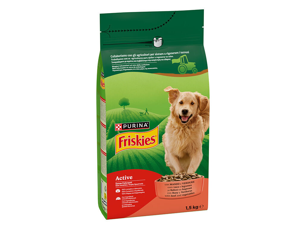 RA&Ccedil;&Atilde;O PARA C&Atilde;O FRISKIES ACTIVE COM VACA 1.5KG image number 1