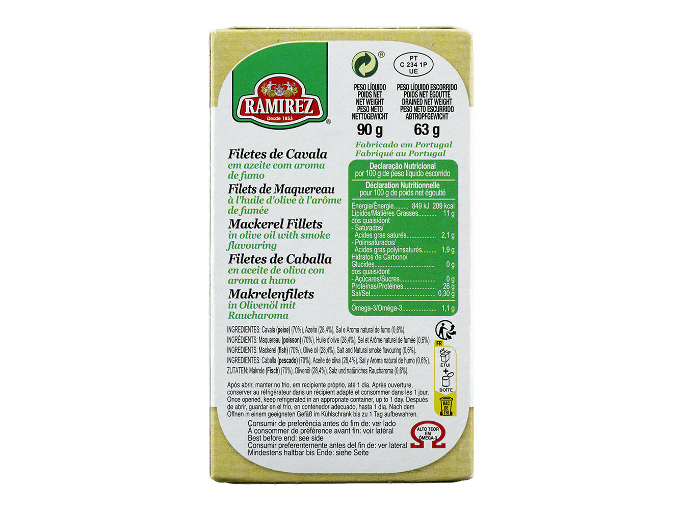 FILETE CAVALA AZEITE RAMIREZ COM AROMA FUMADO image number 1