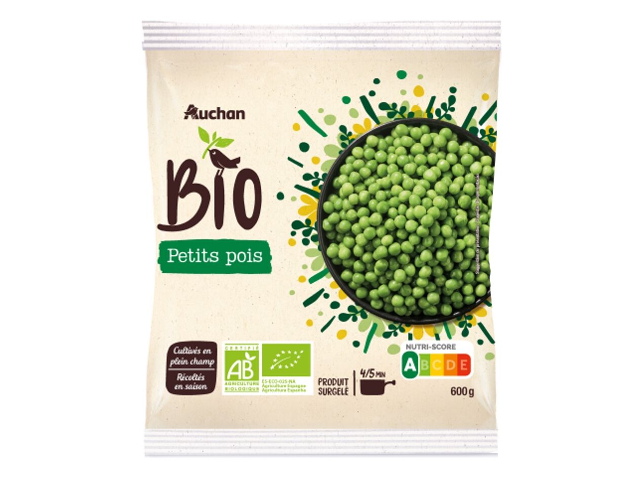ERVILHAS AUCHAN BIO ULTRACONGELADAS 600G