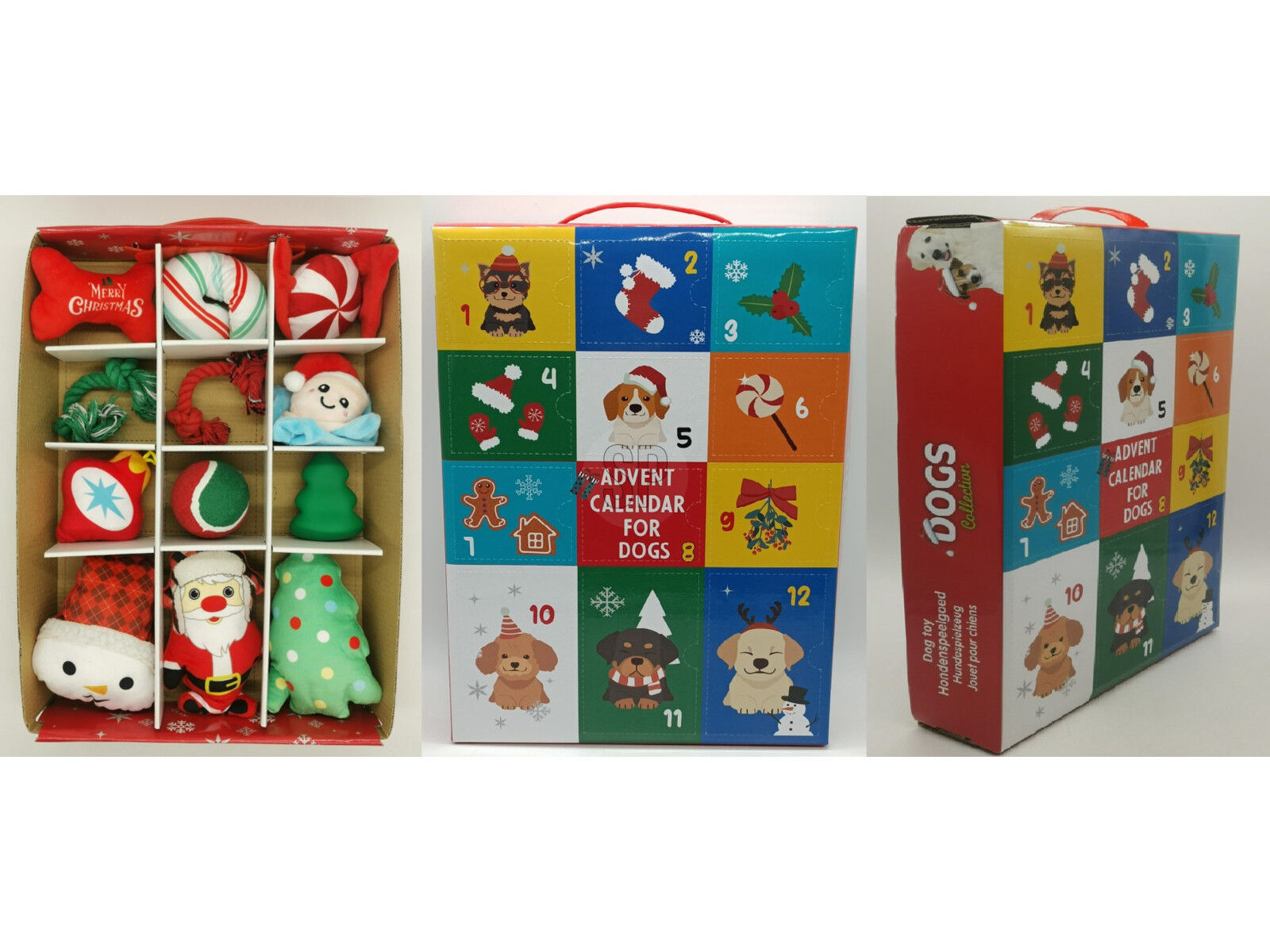 CALEND&Aacute;RIO ADVENTO DOGS COLLECTION BRINQUEDOS C&Atilde;O 12UN image number 1