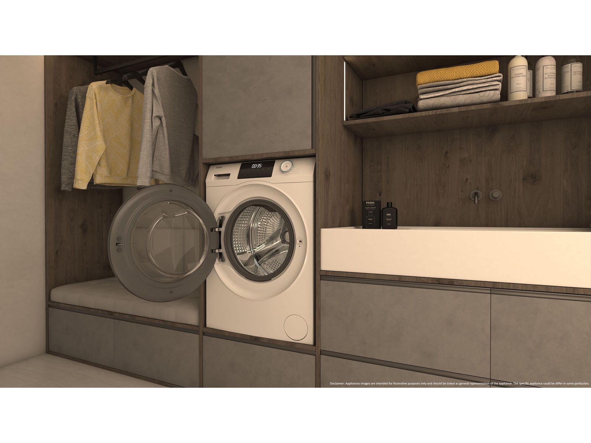 M&Aacute;QUINA DE LAVAR ROUPA HAIER HW90-BP14929A-S - BRANCO A 9KG image number 8