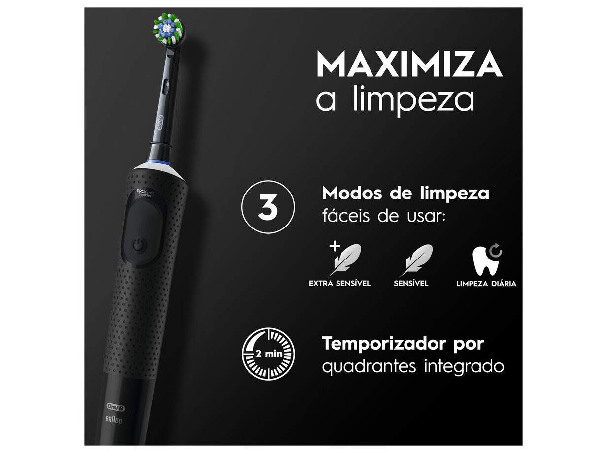ESCOVA ORAL B VITALITY PRO PRETA image number 3
