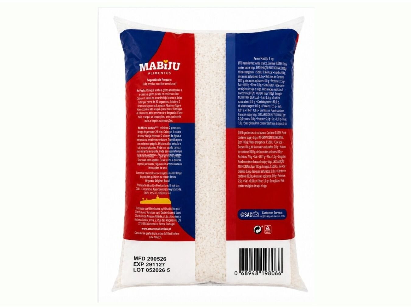 ARROZ BRANCO PREMIUM MABIJU 1KG image number 1