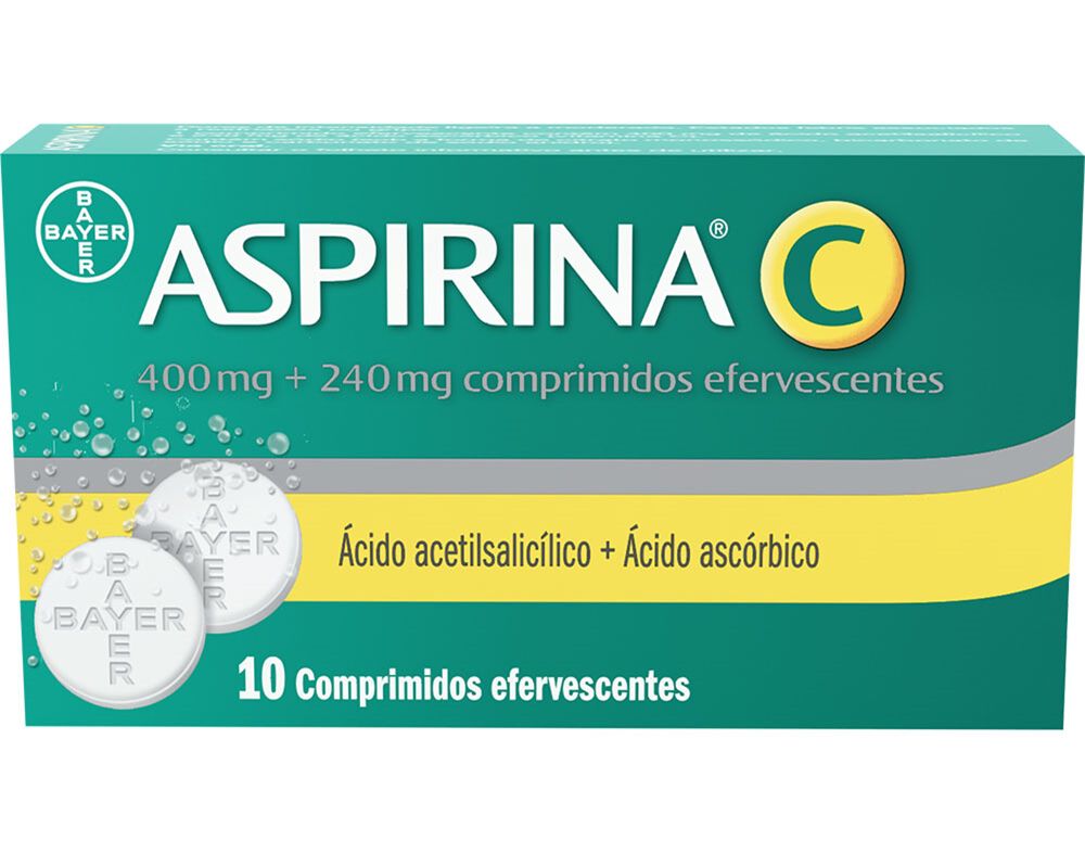 COMPRIMIDOS ASPIRINA C EFERVESCENTES 640MG 10UN