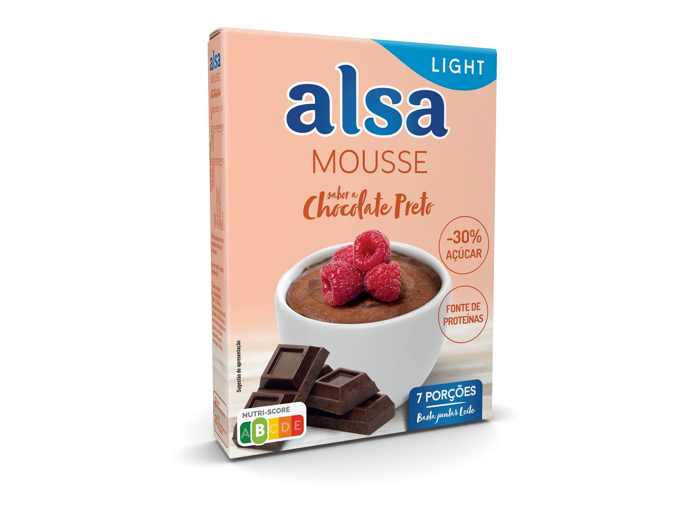 Mousse Alsa Chocolate Preto Light 125 G | Auchan