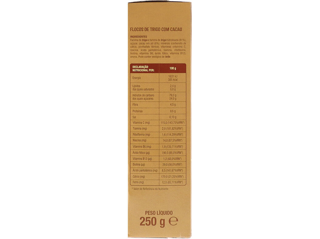 FLOCOS DE CEREAIS AUCHAN COM SABOR A CHOCOLATE 250G image number 2