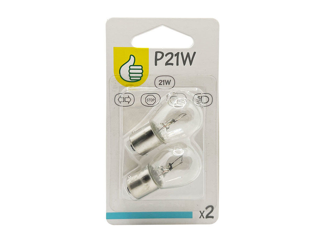 L&Acirc;MPADAS AUTO POLEGAR P21W 12V 21W PACK 2 UNIDADES