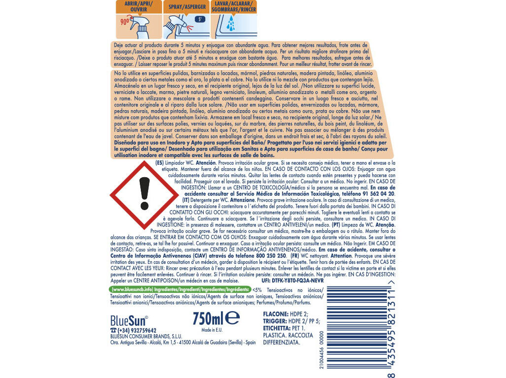 LIMPEZA CASA BANHO AMBIPUR SPRAY CITRUS&WATERLILY 750ML image number 2