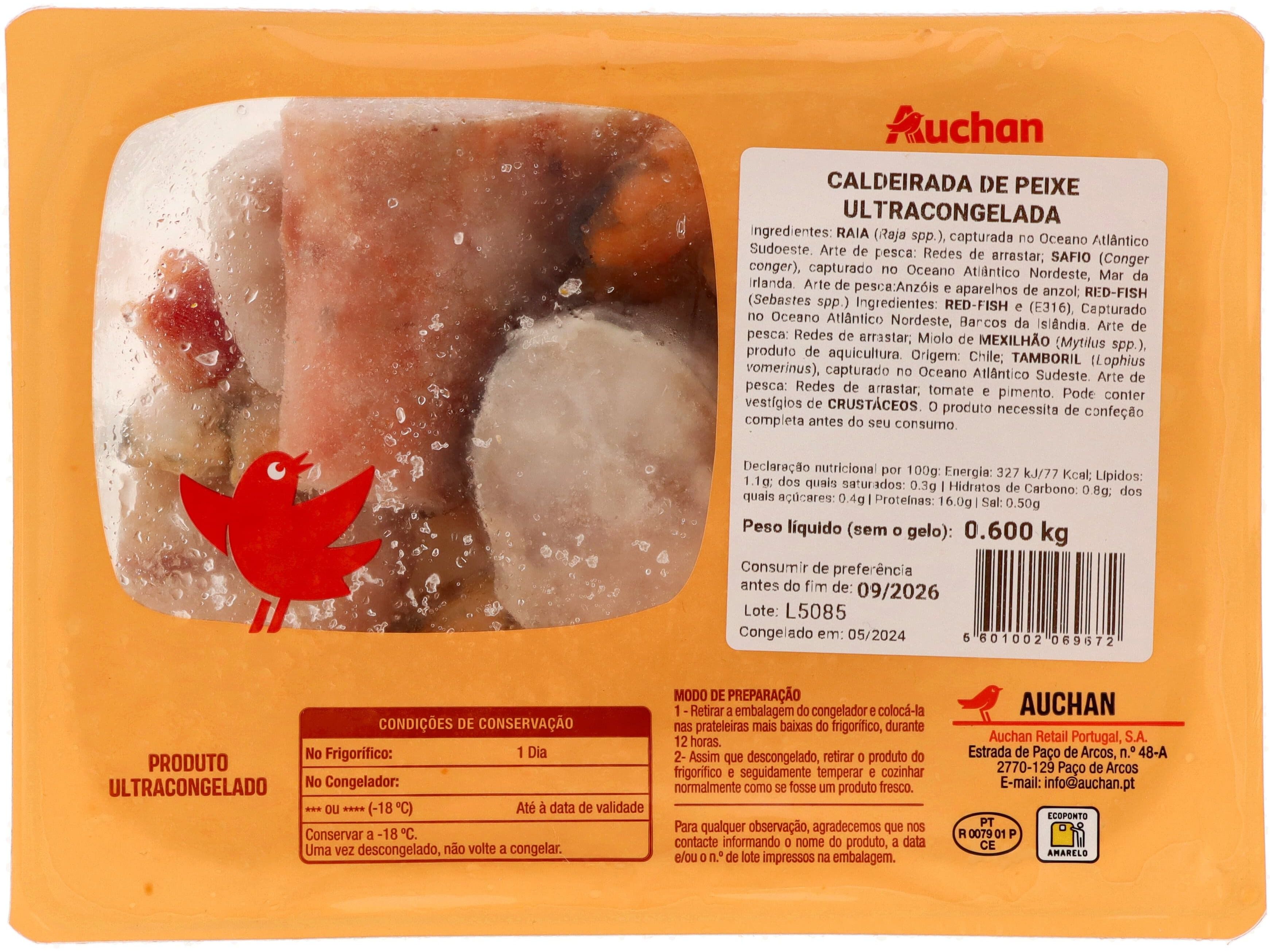 CALDEIRADA AUCHAN DE PEIXE 600G
