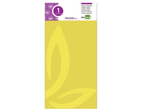 PAPEL CREPE LIDERPAPEL AMARELO 0.5X2.5M image number 0