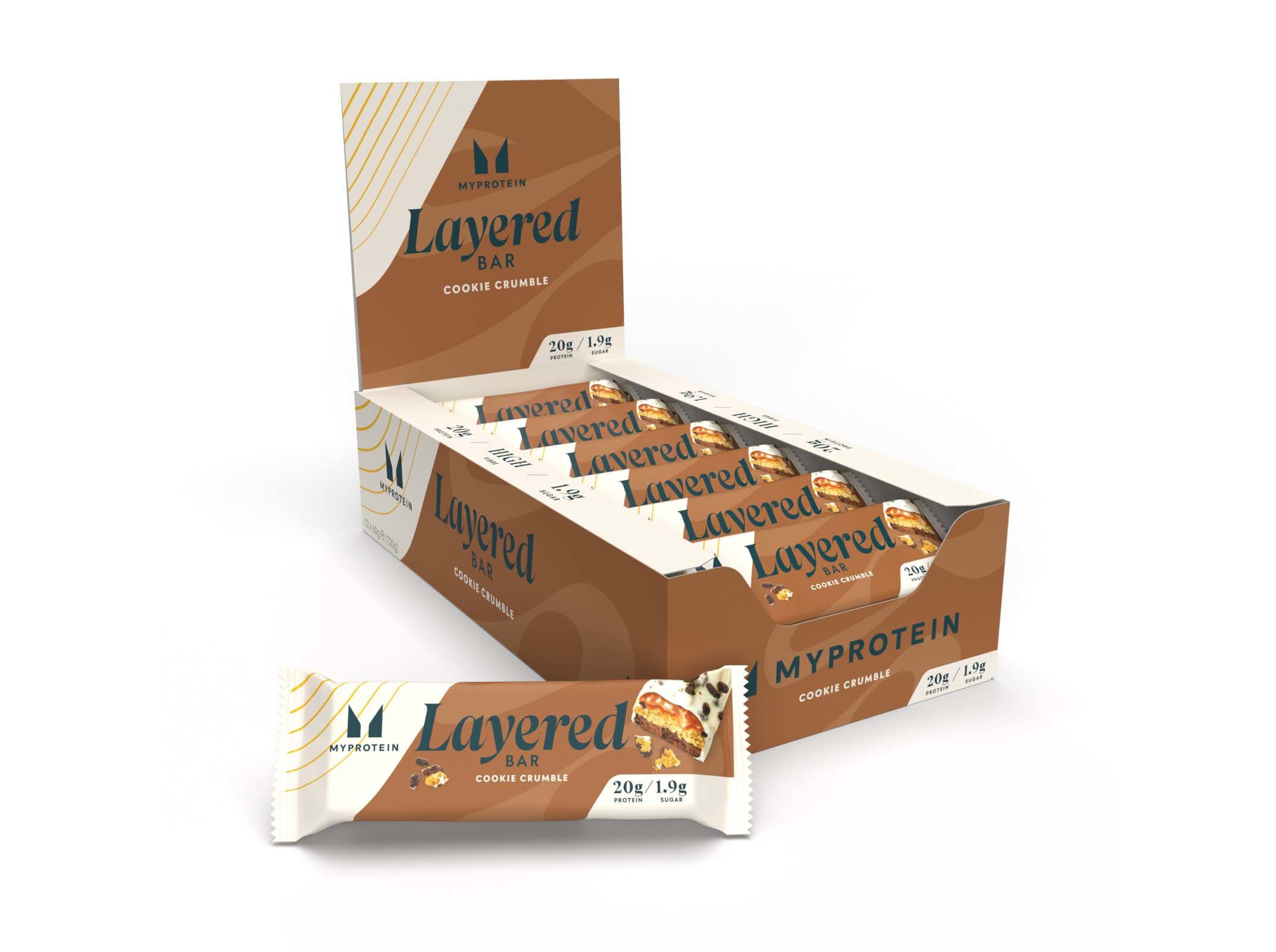 BARRA MYPROTEIN LAYERED COOKIES CARAMEL 60G image number 1