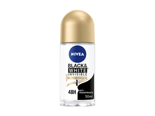 Desodorizante Roll-on Silky Invisible for Black & White Smooth NIVEA 50 ml image number 0