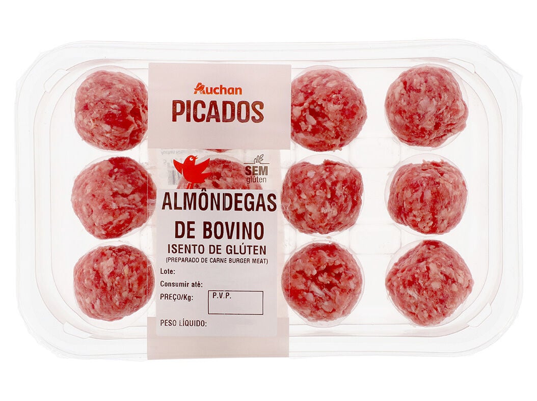 ALMONDEGAS DE BOVINO ISENTO DE GLUTEN AUCHAN 350GR